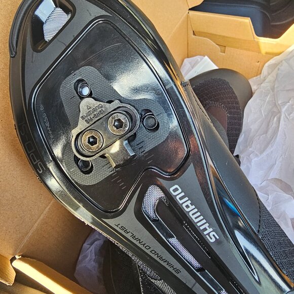 Brand New Indoor Shimano Cycling Shoes with Cleats - Picture 2 of 2